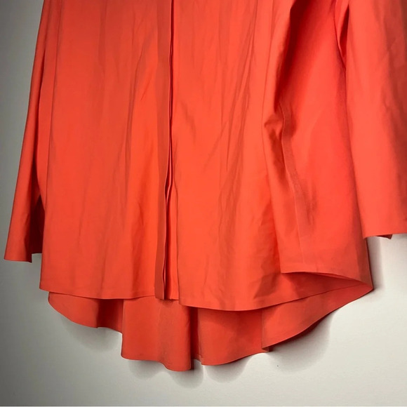 NWT ATHLETA Urbanite Orange UPF 50 Buttondown Top - Picture 7 of 13